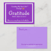 Gratitude-kaart met schattige vlinder visitekaartje (Voorkant / Achterkant)