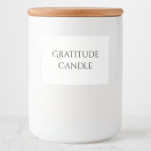 Gratitude-kaartenlabel Voedselcontainer Etiket (Voorkant)