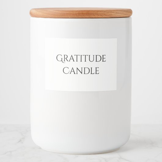 Gratitude-kaartenlabel Voedselcontainer Etiket (Voorkant)