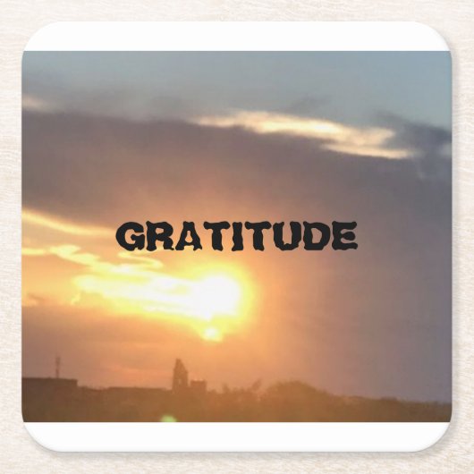 Gratitude Kartonnen Onderzetters (Voorkant)