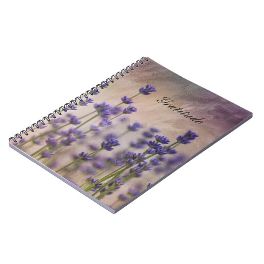 Gratitude Lavender Flowers Notitieboek (Linkerzijde)