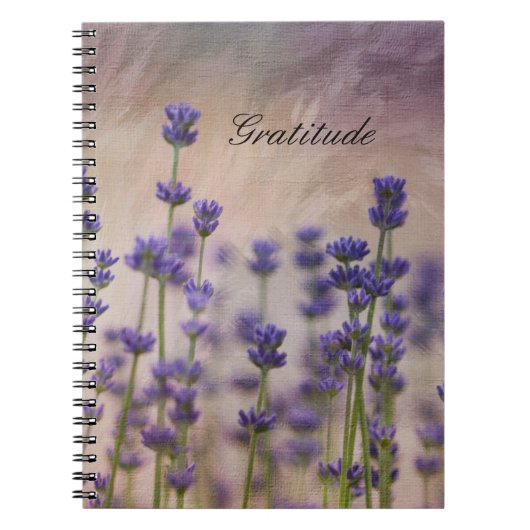 Gratitude Lavender Flowers Notitieboek (Voorkant)