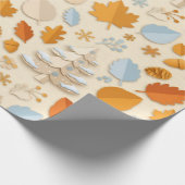 Gratitude Leaves Fall Kerst Inpakpapier (Hoek)