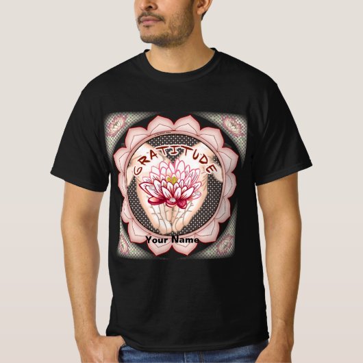 Gratitude Lotus T-shirt (Voorkant)
