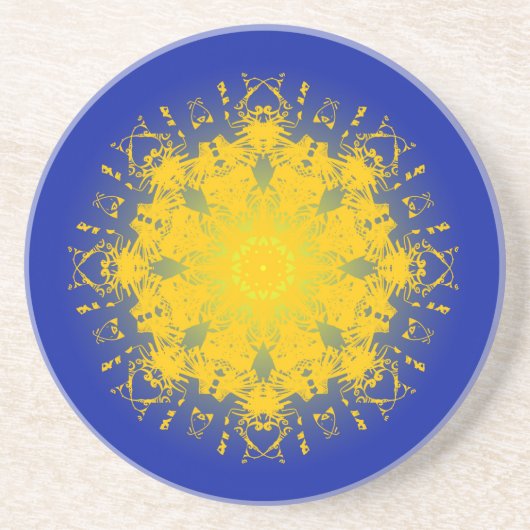 Gratitude Mandala Zandsteen Onderzetter (Voorkant)