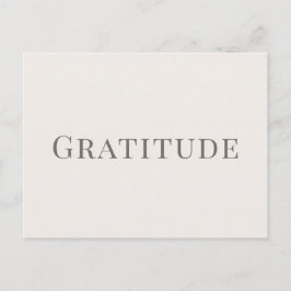 Gratitude – Minimal Typography Design Briefkaart