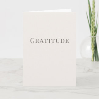 Gratitude – Minimal Typography Design Kaart