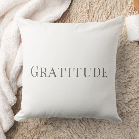 Gratitude – Minimal Typography Design Kussen (Deken)