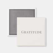 Gratitude – Minimal Typography Design Magneet (Voorkant / Achterkant)