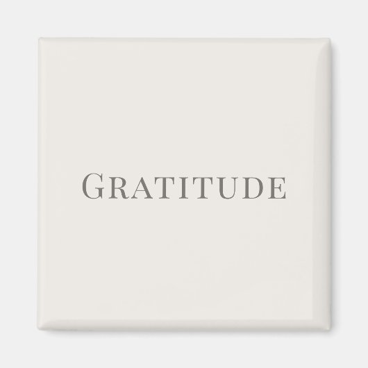 Gratitude – Minimal Typography Design Magneet (Voorkant)