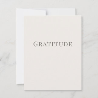 Gratitude – Minimal Typography Design Notitiekaartje