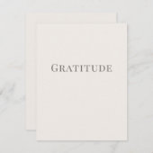 Gratitude – Minimal Typography Design Notitiekaartje (Voorkant / Achterkant)