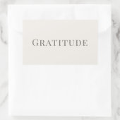 Gratitude – Minimal Typography Design Rechthoekige Sticker (Tas)