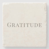 Gratitude – Minimal Typography Design Stenen Onderzetter (Voorkant)
