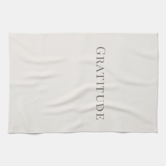 Gratitude – Minimal Typography Design Theedoek (Horizontaal)