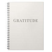 Gratitude – Minimal Typography Notitieboek (Voorkant)