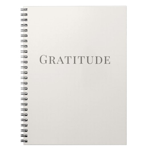 Gratitude – Minimal Typography Notitieboek (Voorkant)