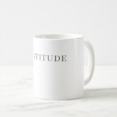 Gratitude Mok – Minimalistisch typografie ontwerp (Voorkant rechts)