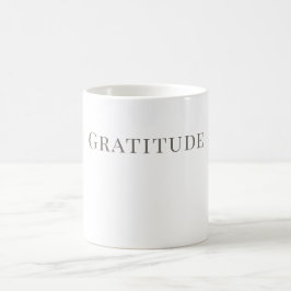 Gratitude Mok – Minimalistisch typografie ontwerp