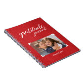 Gratitude op je foto Naam Rode scrapbook stijl Notitieboek (Rechterzijde)