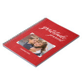 Gratitude op je foto Naam Rode scrapbook stijl Notitieboek (Linkerzijde)