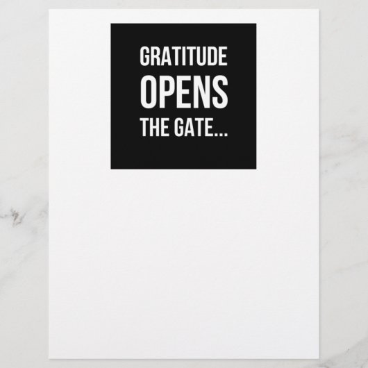 Gratitude opent het inspirerend citaat van Gate (Voorkant)