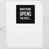 Gratitude opent het inspirerend citaat van Gate (Voorkant / Achterkant)