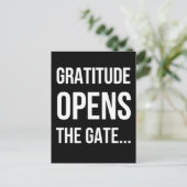 Gratitude opent het inspirerend citaat van Gate Briefkaart (Staand voorkant)