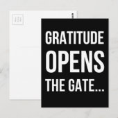 Gratitude opent het inspirerend citaat van Gate Briefkaart (Voorkant / Achterkant)