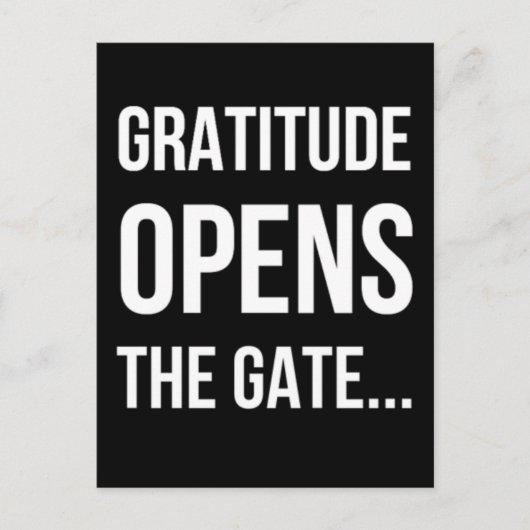 Gratitude opent het inspirerend citaat van Gate Briefkaart (Voorkant)