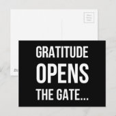 Gratitude opent het inspirerend citaat van Gate Briefkaart (Voorkant / Achterkant)