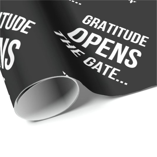 Gratitude opent het inspirerend citaat van Gate Cadeaupapier (Rol Hoek)