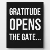 Gratitude opent het inspirerend citaat van Gate Fotoplaat (Voorkant)