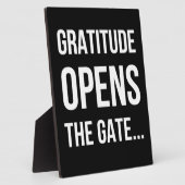 Gratitude opent het inspirerend citaat van Gate Fotoplaat (Zijkant)