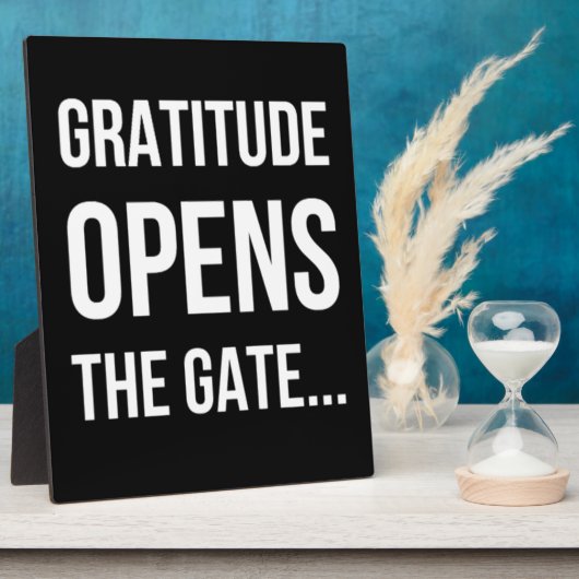 Gratitude opent het inspirerend citaat van Gate Fotoplaat (Zijkant)