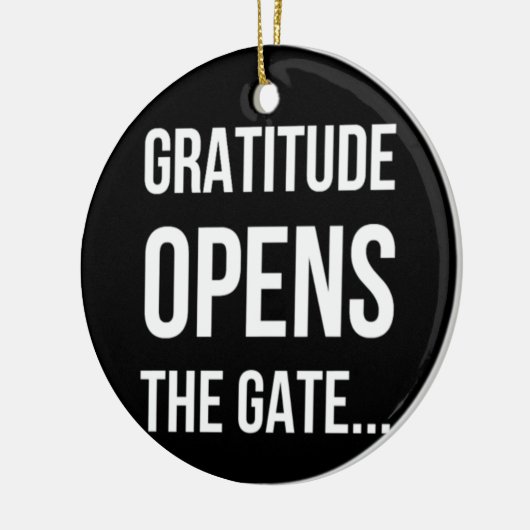 Gratitude opent het inspirerend citaat van Gate Keramisch Ornament (Links)