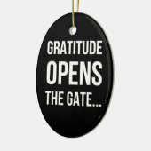 Gratitude opent het inspirerend citaat van Gate Keramisch Ornament (Links)