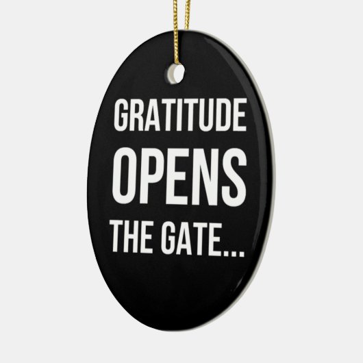 Gratitude opent het inspirerend citaat van Gate Keramisch Ornament (Links)