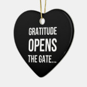 Gratitude opent het inspirerend citaat van Gate Keramisch Ornament (Links)