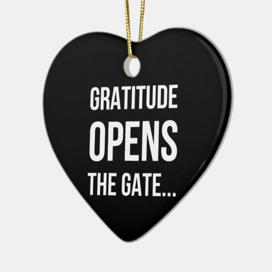 Gratitude opent het inspirerend citaat van Gate Keramisch Ornament (Links)