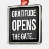 Gratitude opent het inspirerend citaat van Gate Metalen Ornament (Links)