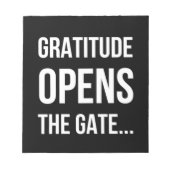 Gratitude opent het inspirerend citaat van Gate Notitieblok (Voorkant)