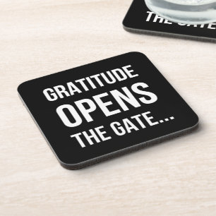 Gratitude opent het inspirerend citaat van Gate Onderzetter