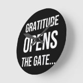 Gratitude opent het inspirerend citaat van Gate Ronde Klok (Hoek)