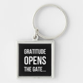 Gratitude opent het Inspirerend van de Gate Typogr Sleutelhanger (Voorkant)
