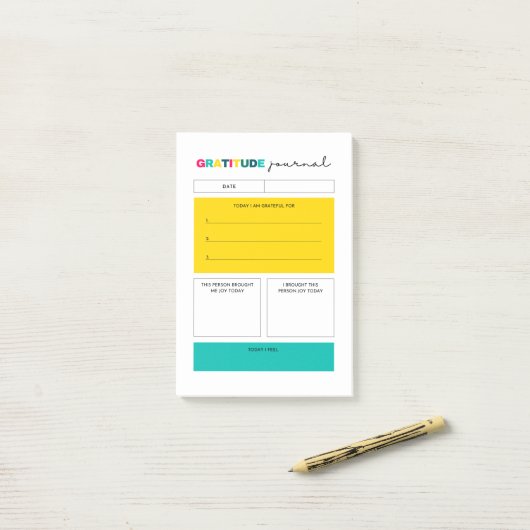 Gratitude Planner Journal Post-it® Notes (Op bureau)