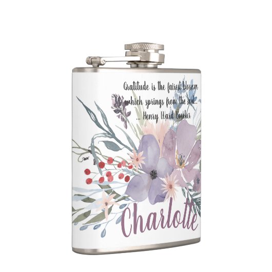 Gratitude Quote Heupfles (Rechts)