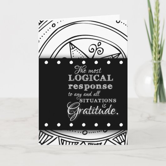 Gratitude Quote Inspirerend Blessing Mandala Art Kaart (Voorkant)