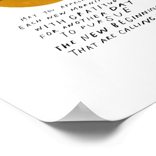 Gratitude Quote - Inspirerend Kantoor Decor Home Poster (Hoek)