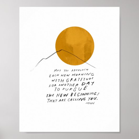 Gratitude Quote - Inspirerend Kantoor Decor Home Poster (Voorkant)